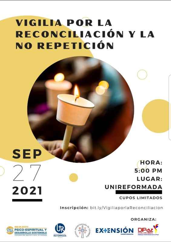 Barranquilla vigilia afiche Vigilia por la Reconciliación y no Repetición