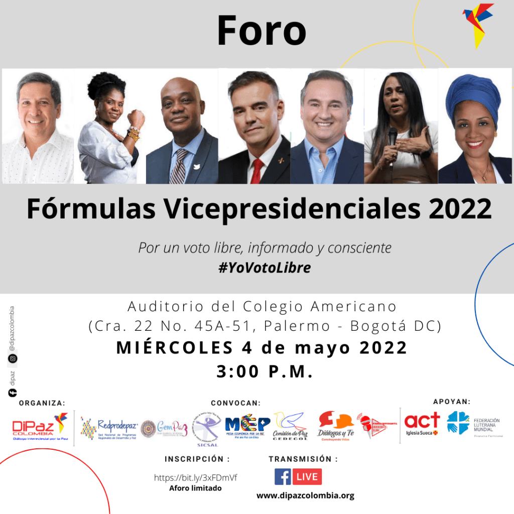 AFICHE Foro con fórmulas vicepresidenciales 2022